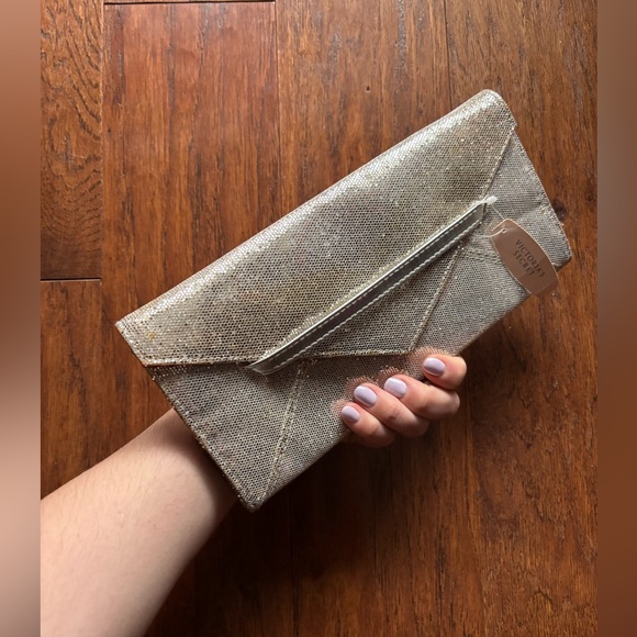 Vintage Victoria's Secret Silver Glitter Envelope Clutch | Deadstock NWT - Picture 7 of 9